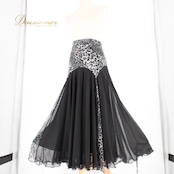 社交ダンス 衣装 スタンダード スカート レッスンウェア レディース 練習着 ACROSS 黒 ヒョウ柄 ブラック系 グレイ系 レース 透け感 上品 ショート丈 ダンススカート フレアスカート 可愛い おしゃれ 伸縮性 通気性 ヒョウ柄スカート 洗濯可 スポーツウェア ダンスレッスン 体型カバー 着回し 楽ちん 休日用