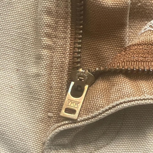 90s USA製 ブラウン ダブルニー Carhartt B01 33×32 詳細写真7