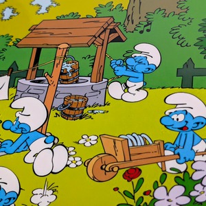 ♫ちょうどいいB4ポスター♫【 Smurf ( スマーフ）】スマーフ村 / スマーフェット〚アメリカン雑貨 アメトイ〛