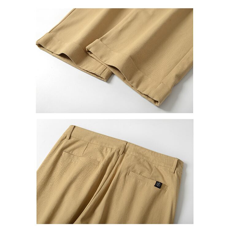 ★WIDE STRAIGHT DOUBLE PLEATED PANTS　　01144