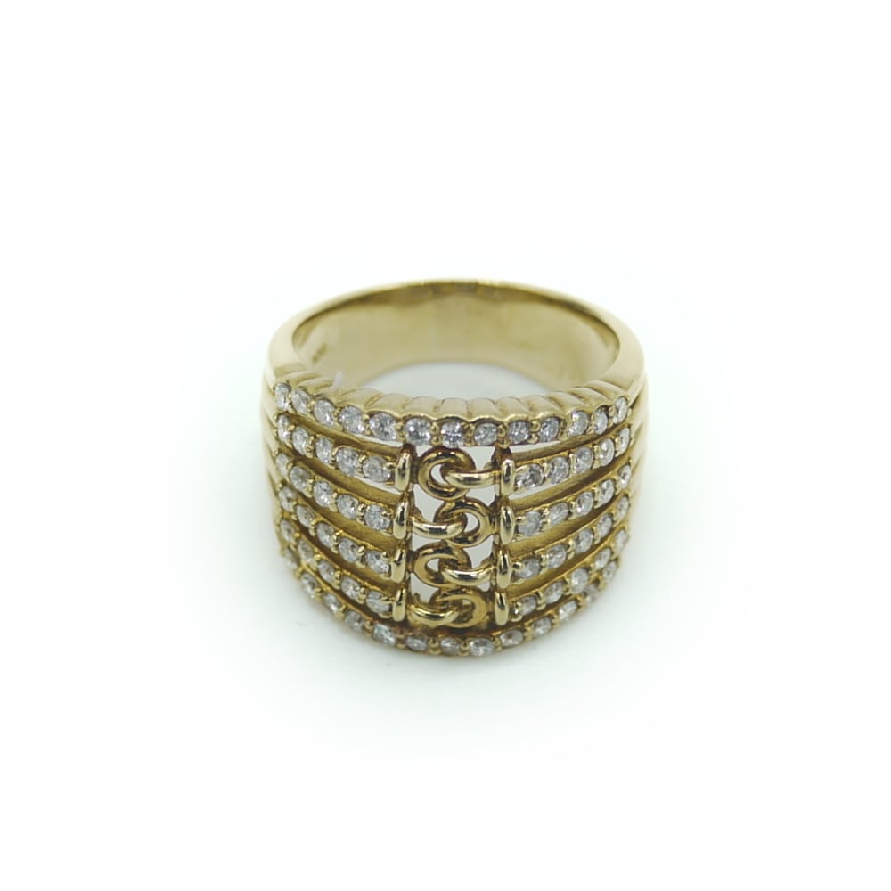 K18 ダイヤモンド デザインリング 18金 指輪 14号 Y02395 | labiela.com
