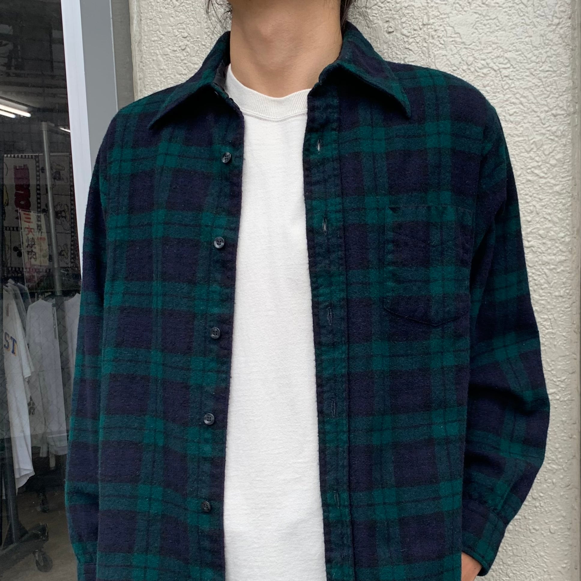 90s USA製 PENDLETON  長袖　ネルシャツ　チェック柄