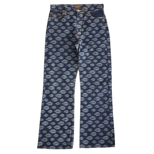 OZONE COMMUNITY OVERALL DESIGN FLARE DENIM PANTS