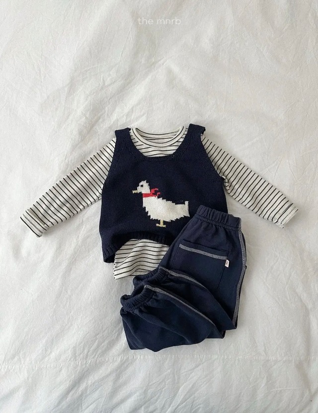 【即納】duck knit vest