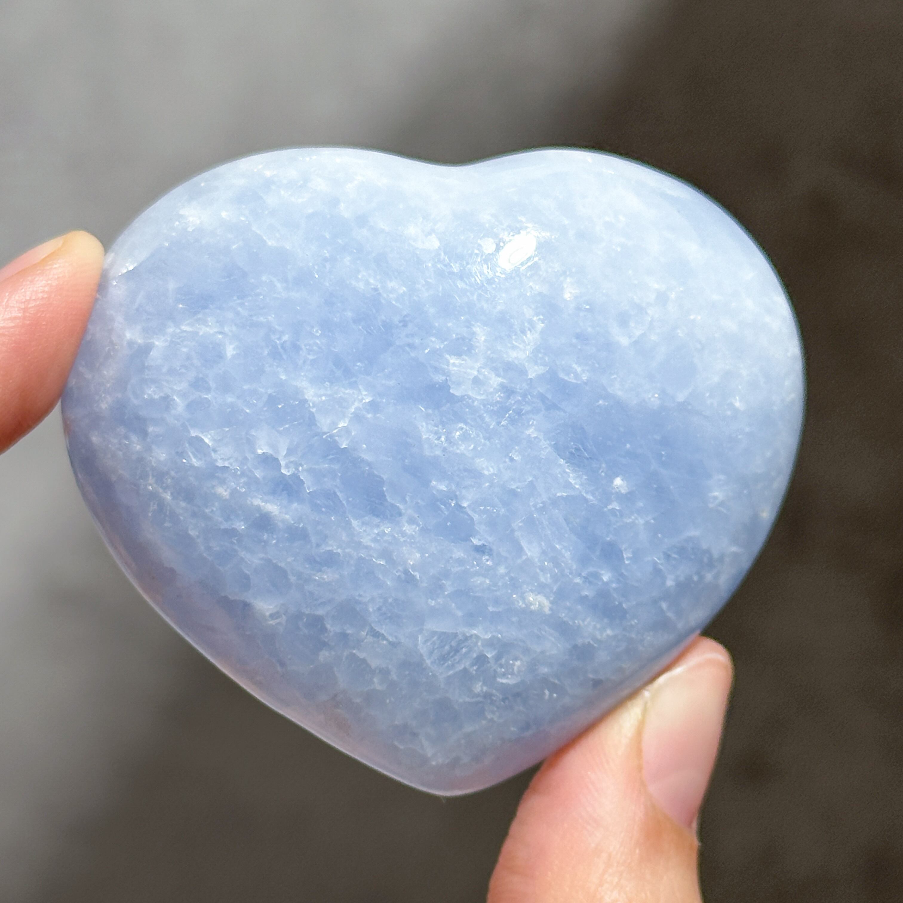 セレスタイト　ハート型 セレスタイト ハート12◇ Celestite ◇ 天然石・鉱物・パワーストーン