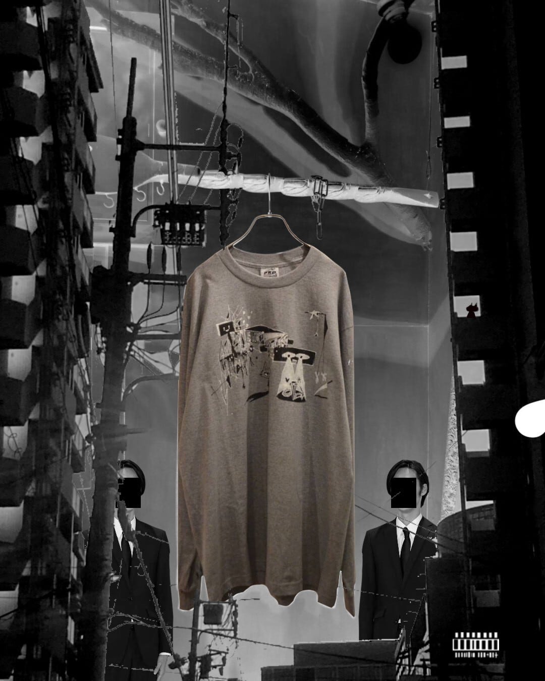 【seep minutes】PRO 5 GRAY LONG SLEEVE TEE
