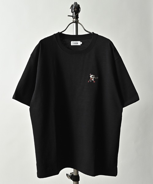 ATELANE One point embroidery TEE (Cobra twist)(BLK) 23A-14151