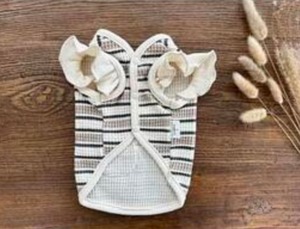 予約  【pecoramou select】 Waffle Dangara Frill Vest