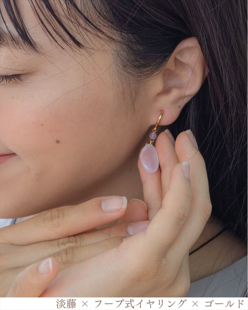 さくらひとえ ピアス・イヤリング ライトアメジスト | linodrops