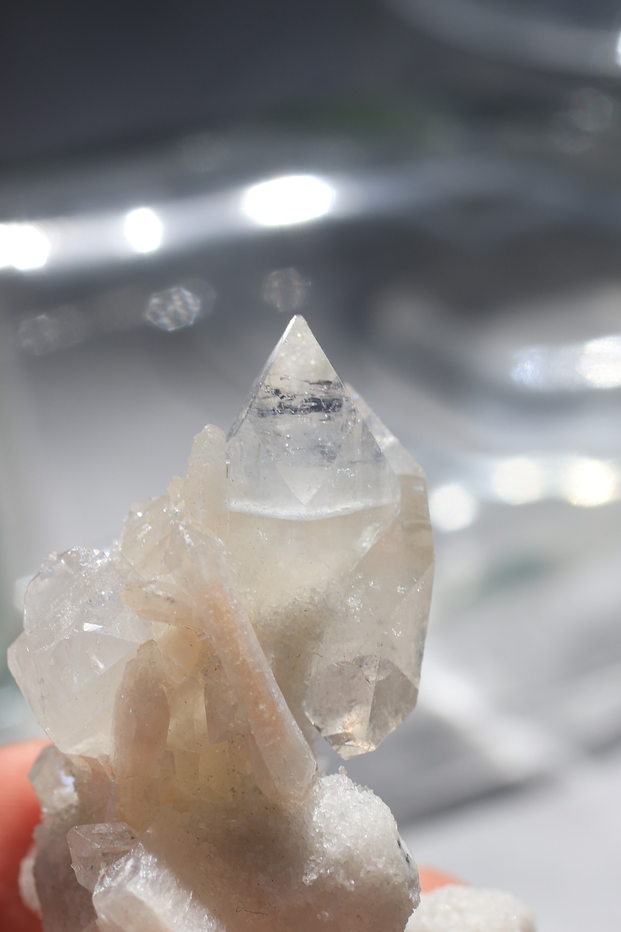 ダイヤモンドアポフィライト & スティルバイト「光の結び」Diamond Apophyllite & Stilbite ◇ 天然石・鉱物・パワーストーン・原石 | st00337