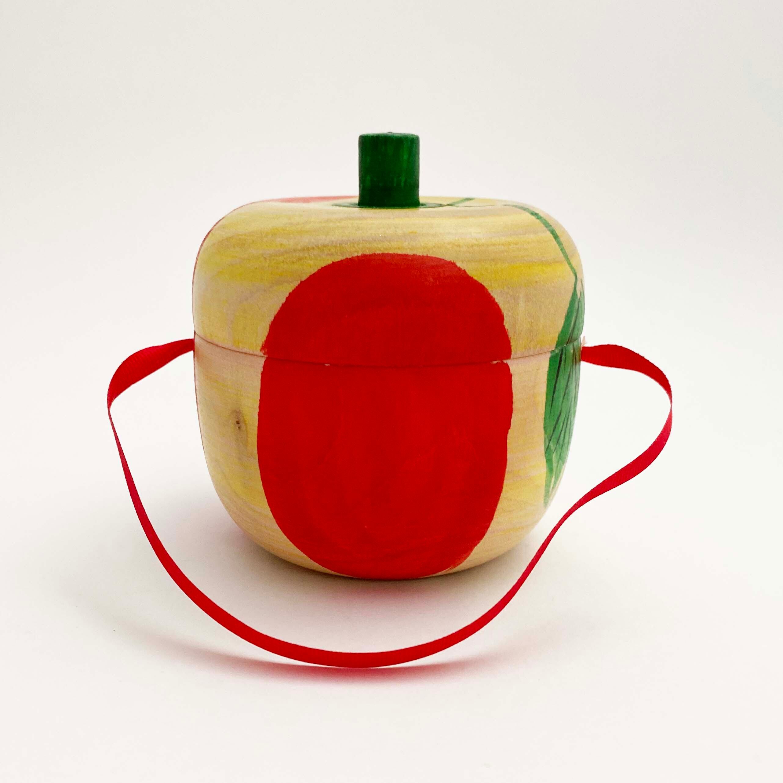 りんごのままごと独楽セット（遠刈田系/佐藤英裕工人作） | kokeshka