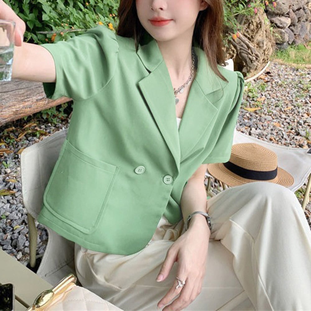 CULLNI 半袖ジャケット　カーキ セール】 【セットアップ対応】ドライトリアセクロス 半袖ジャケット