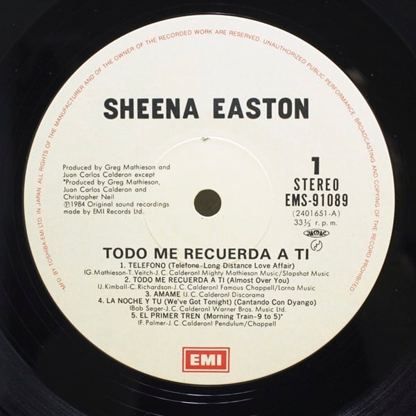Sheena Easton / Todo Me Recuerda A Ti [EMS-91089] - 画像3