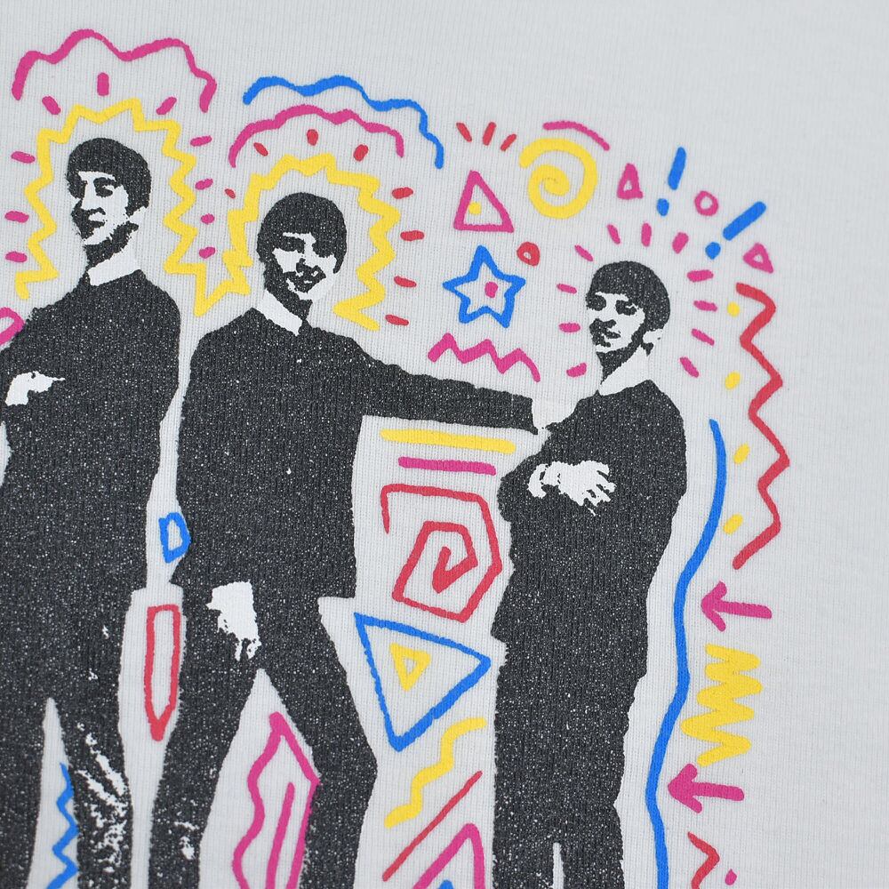 90s～ 日本製 THE BEATLES ビートルズ プリント テレコ Tシャツ