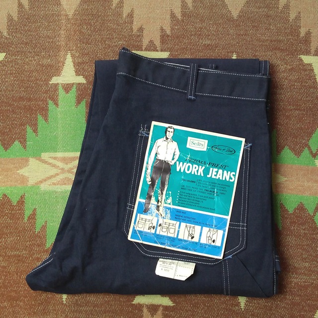 70s Sears TRI-BLEND Denim Work Pants （W40） DEAD-STOCK | Wonder Wear  ヴィンテージ古着ネットショップ
