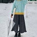 裾フリルラインステッチワイドパンツ ・12235