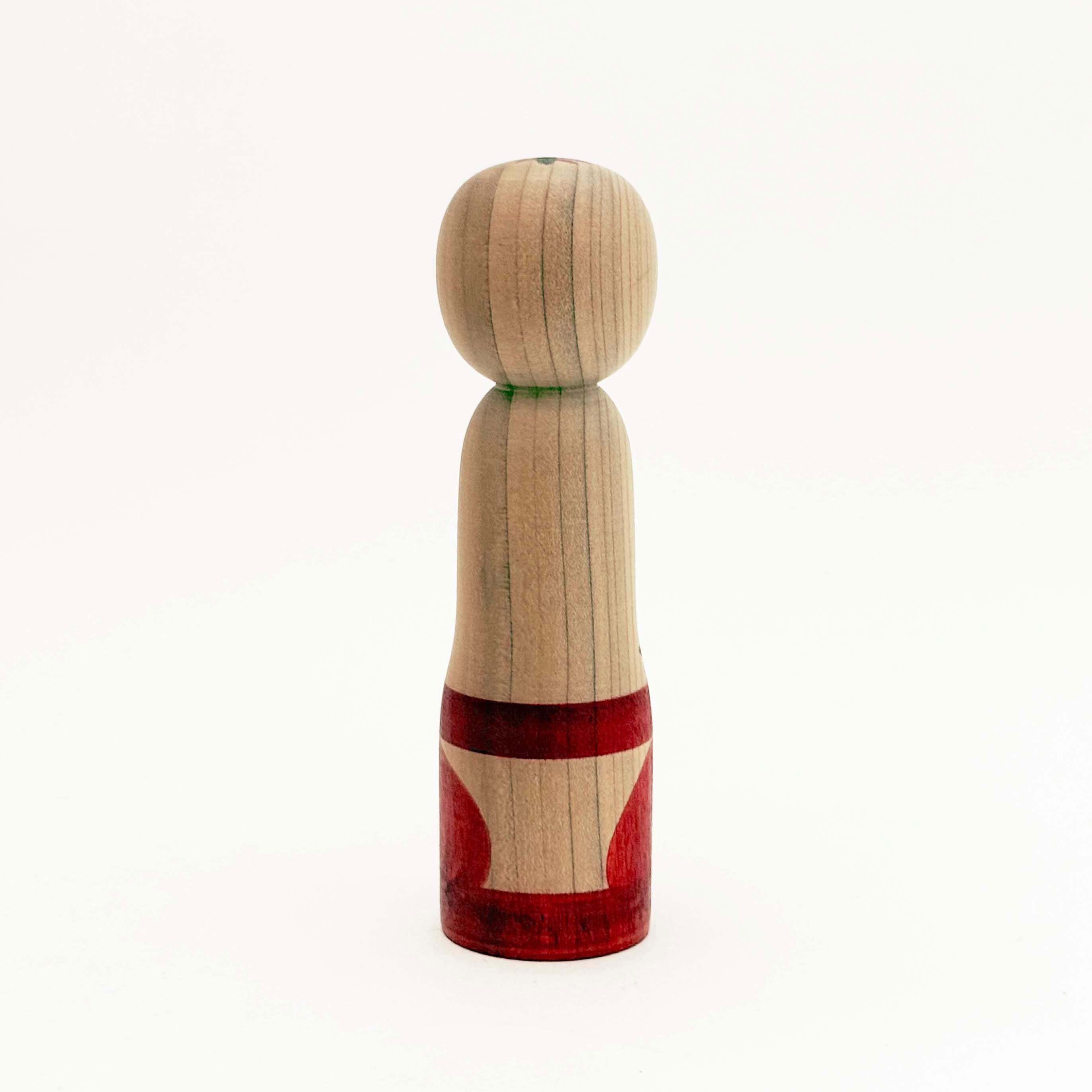 だるま柄こけし（山形系 / 阿部正義工人）牡丹