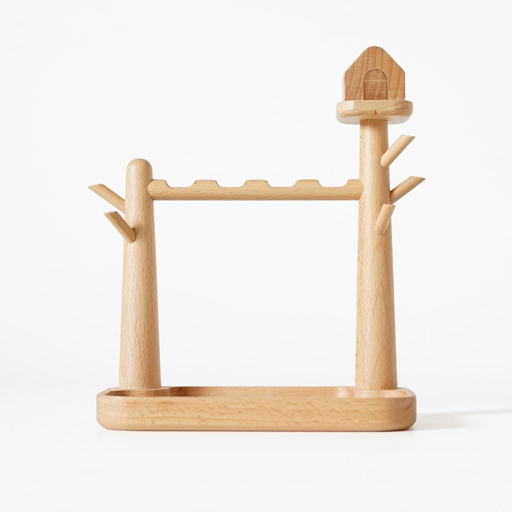 森の止まり木 キースタンド キーフック 鍵掛け 鍵置き 木製 TOSMU