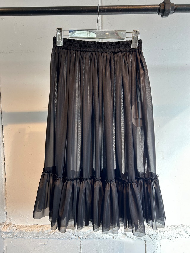 FUMIETANAKA  sheer hem gather skirt