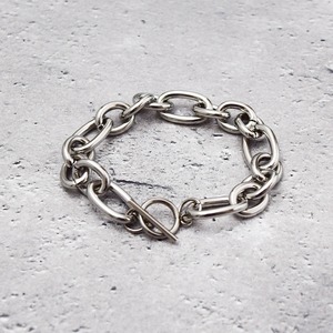 ラウンドチェーンステンレスブレスレットシルバー