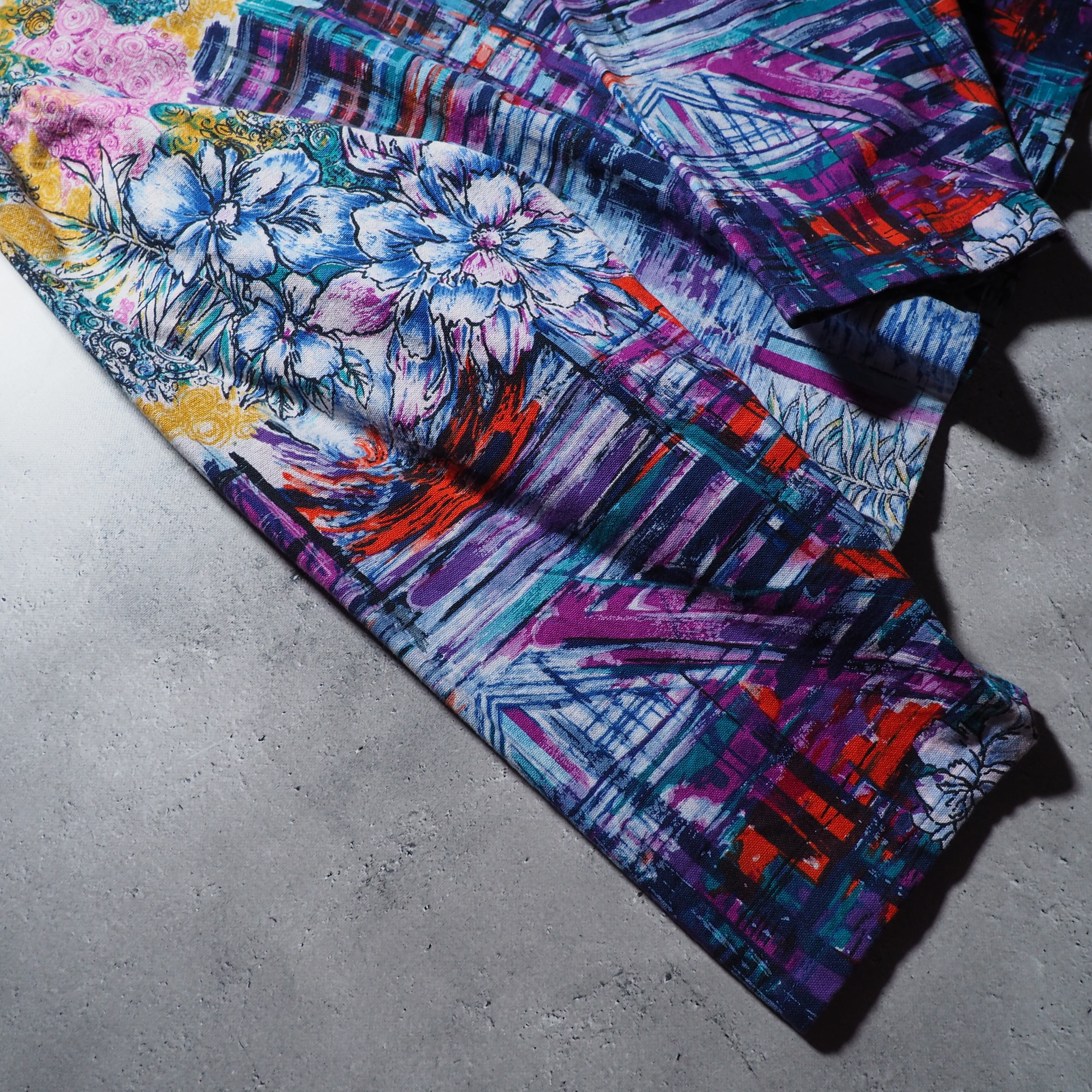 Beautiful Botanical Flower hand painted vintage loose jacket