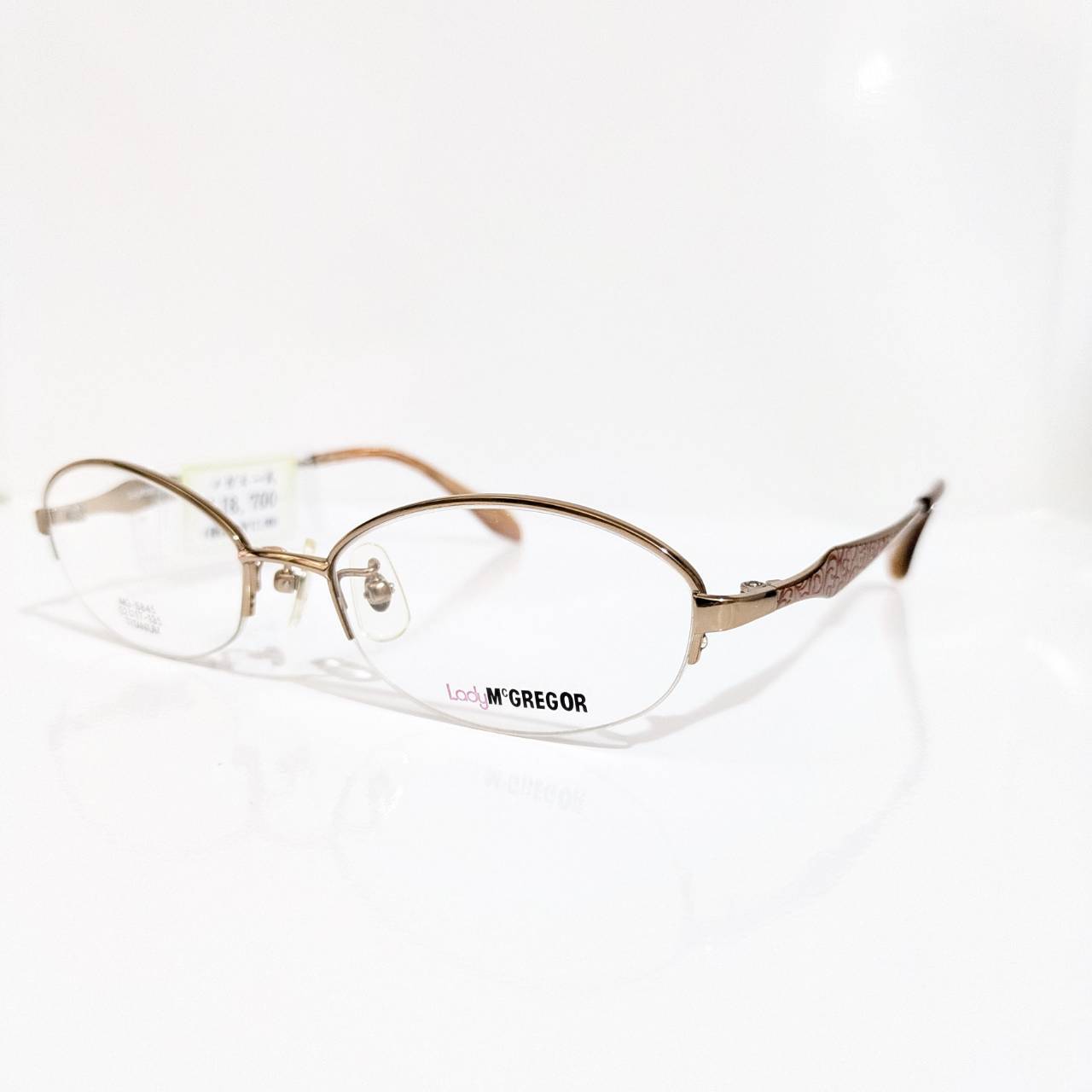 【Lady McGREGOR】オーバルナイロールフレーム ゴールド