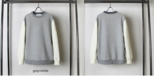 Switch Crewneck Pullover　Gray / White