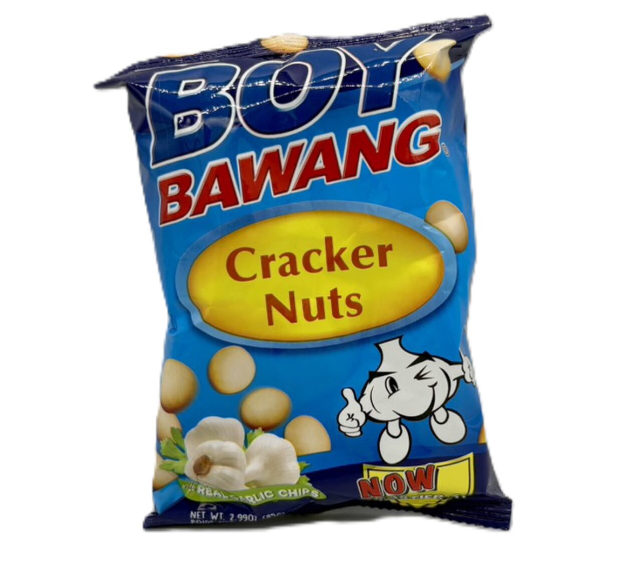 BOY BAWANG Cracker Nuts with REAL GARLIC CHIPS 85g 【ボーイ バワン ガーリック味】