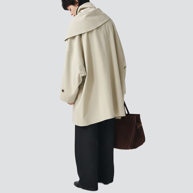 Oversized cape trench coat A00125
