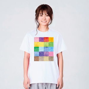 カラフル 水彩 Tシャツ メンズ レディース おしゃれ かわいい 白 夏 プレゼント 大きいサイズ 綿100% 160 S M L XL