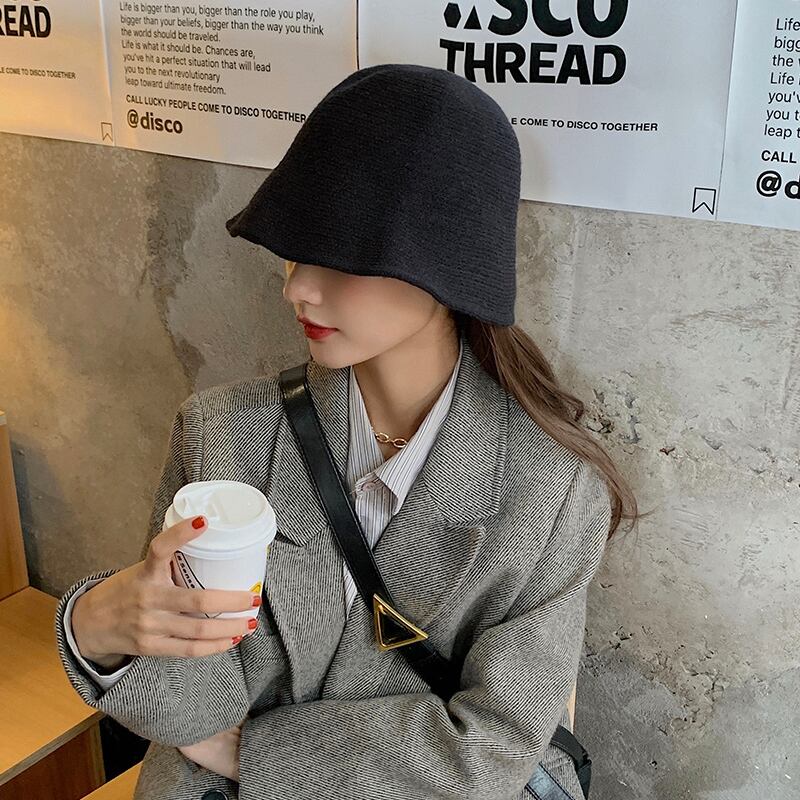 ブラックニットオータムウィンターウール 帽子 秋物 冬物 ブラック・アイド・ピーズ42813135093