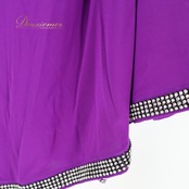 社交ダンス 衣装 ジャンティ gentil ラテン ドレス ワンピース 紫 無地 伸縮 日本製 ストレッチ パーティドレス 発表会 デモ リメイク パープル系 大人っぽい 踊りやすい スタイリッシュ ダンスウェア