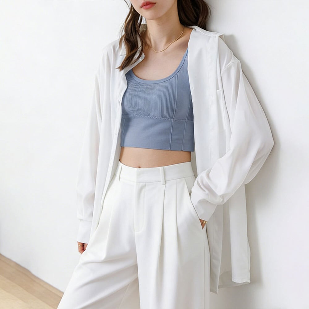 ロング シャツ 長袖 レディース 春秋 韓国 彼シャツ おしゃれ 大人 きれいめ オーバーサイズ シンプル ブラウス 羽織り ゆったり カジュアル トップス 大人可愛い 大人女子