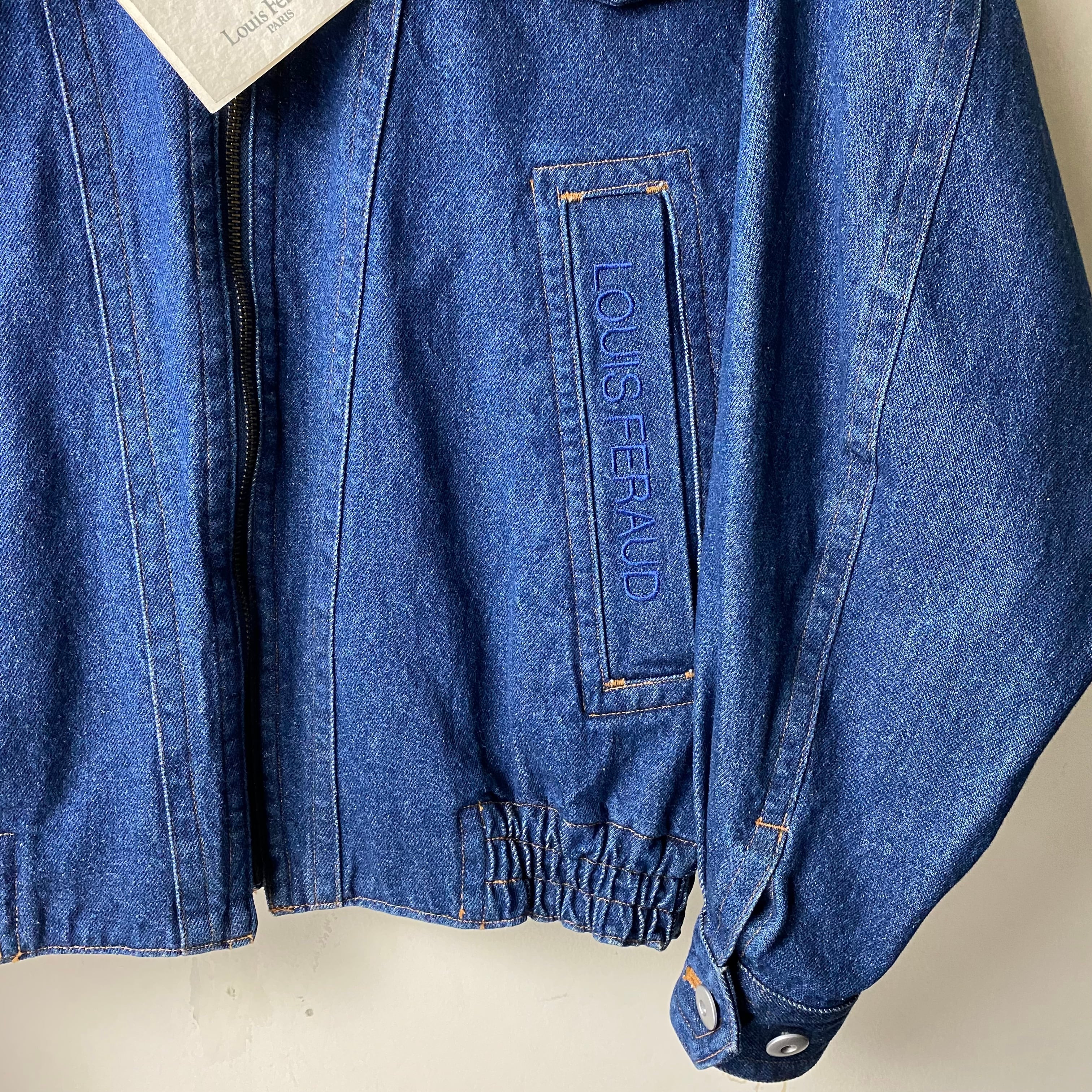 old LOUIS FERAUD logo embroidery denim blouson | NOIR ONLINE