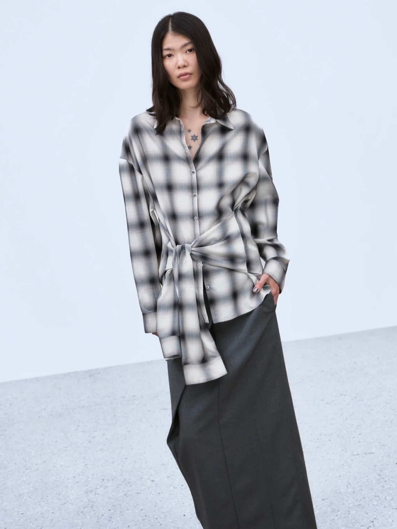 【26AW】THINGS THAT MATTER シングスザットマター / トップス / MULTIWAY SLEEVE CHECK SHIRT 0586TM1647P - 2