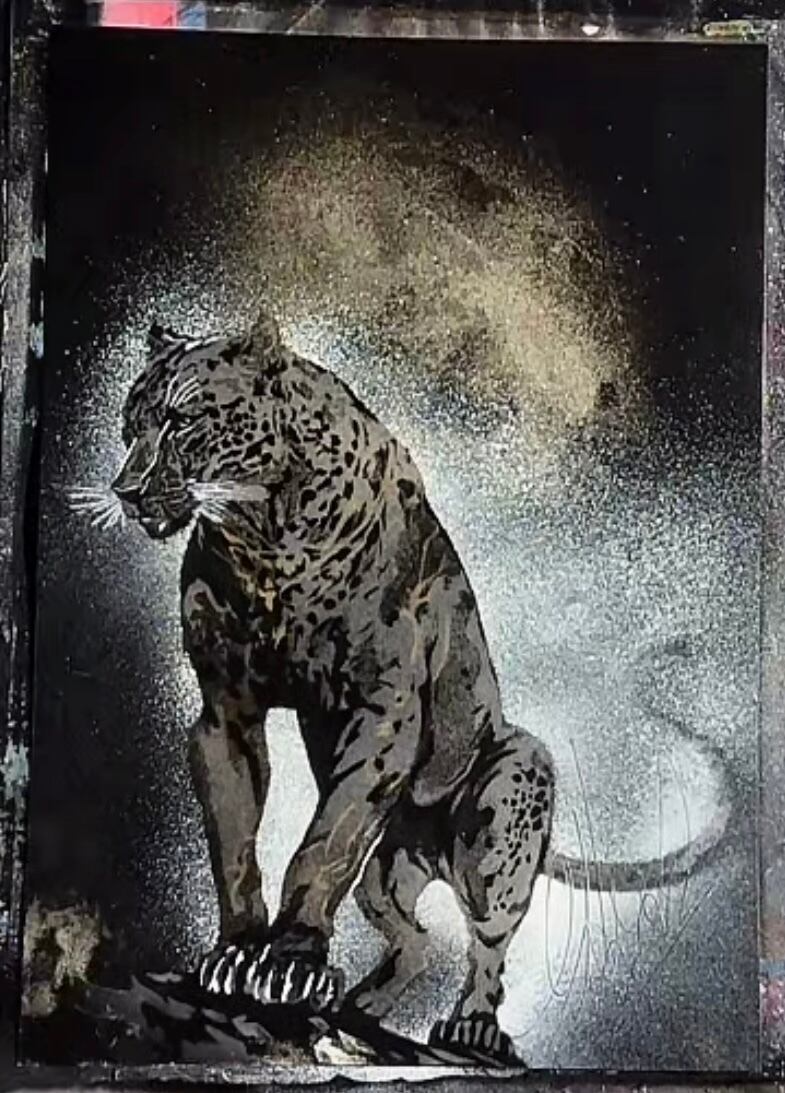 ヒョウ 豹 原画 額装済み 豹 ヒョウ 原画 【公式通販】