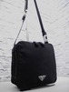 レア◆PRADA プラダ 男女可 BOX型 テスート ナイロン クロスボディ ショルダー バッグ カメラ バッグ 黒◆ クロスボディ仕様の希少モデル♪