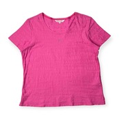 LEONARD SPORT レオナール スポーツ ロゴ デザイン 半袖 Tシャツ カットソー 42/ピンク レディース