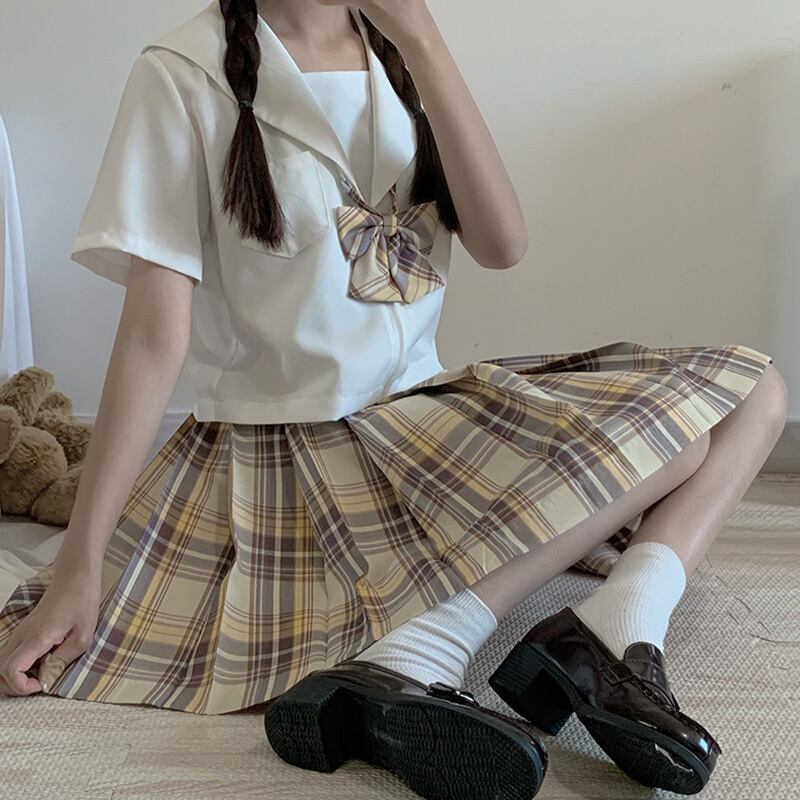 スプリングスタイルスカート リボンハイウェストウェストプリーツ 春物 萌量不足88264819053