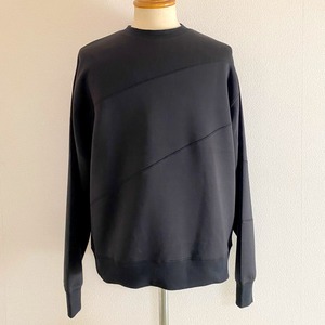 Soft Ponch Switching Design Pullover　Top Gray
