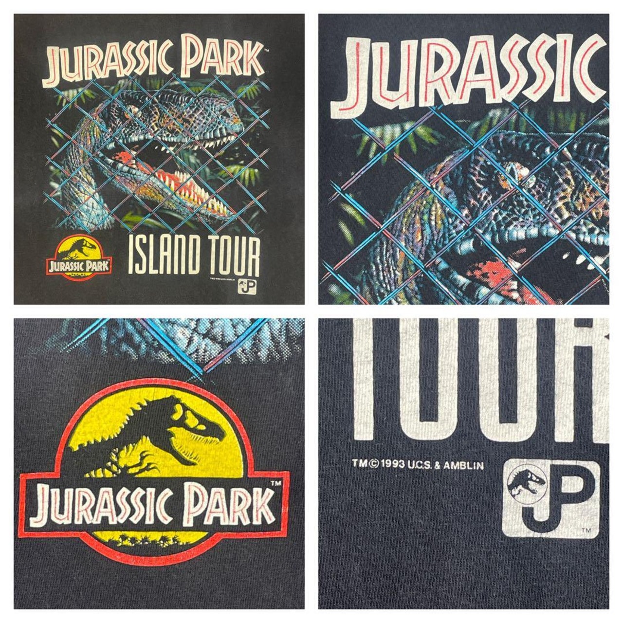 90s ジュラシック パーク アイランド ツアー T シャツ ムービーTシャツ 
