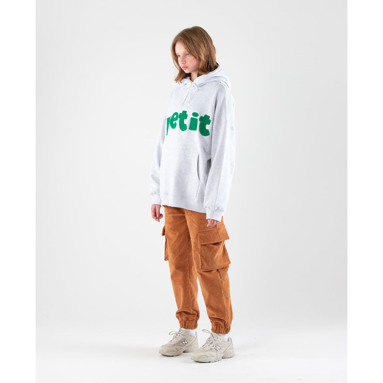 SLOW ACID] PETIT Boucle Hoodie (MELANGE WHITE) 正規品 韓国