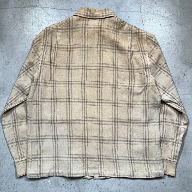 40's~50's JOHN KENT Ltd. ウールチェックボックスシャツ オープン