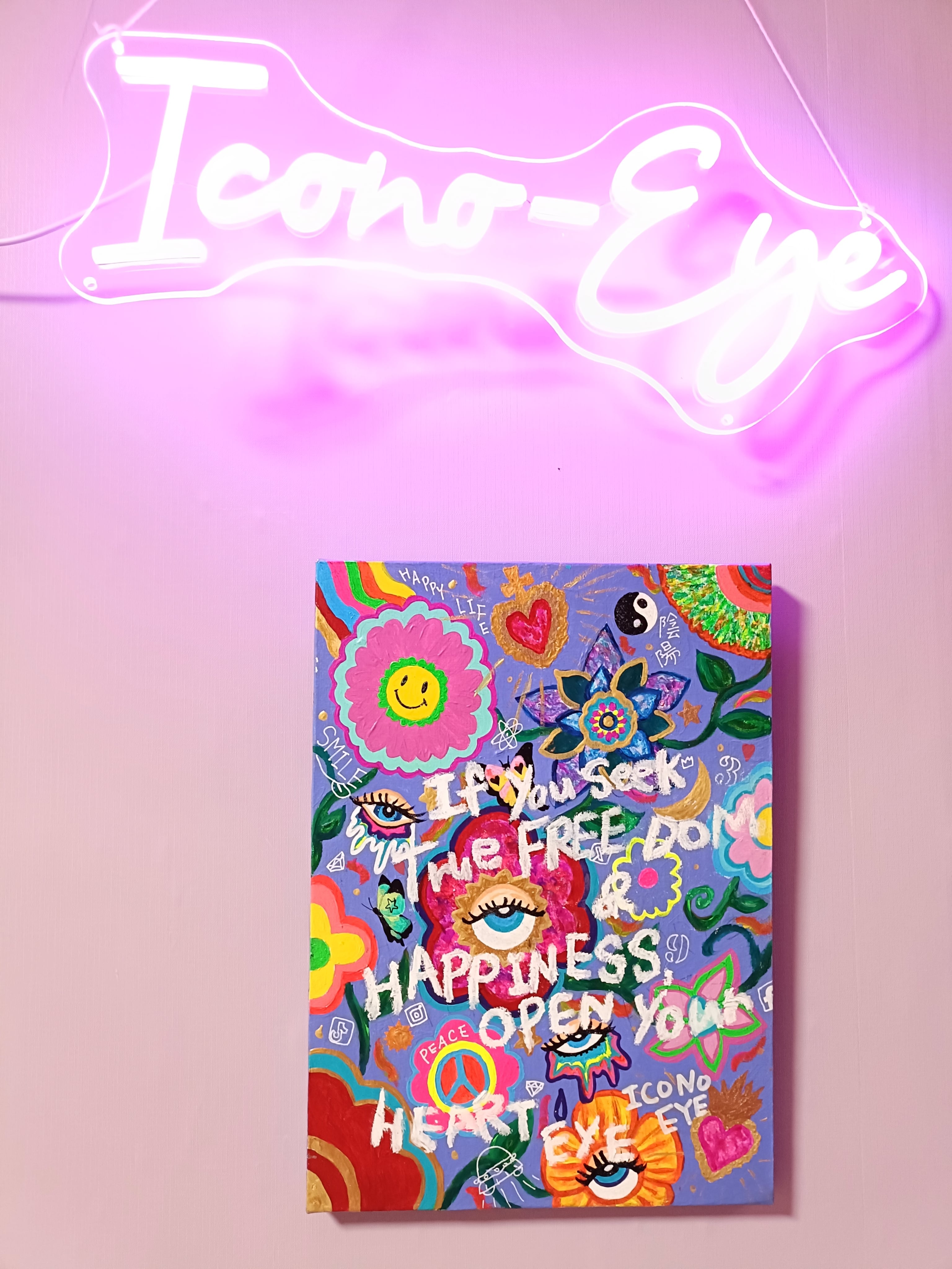 愛と狂気のマーケット出展作品】Icono-Eye-再生-Message Flowers（PU