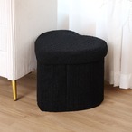 スツール ４色 高さ33cm ハート型スツール 収納スツール グレー ブラック ロースツール モダン エレガント ソファスツール 椅子 小型スツール フットスツール コーヒーテーブル 化粧台用椅子 イス北欧 クリエイティブ リビングルーム 家庭用 軽量 玄関 リビング
