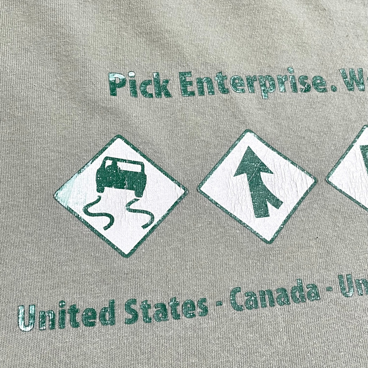 【PORT&COMPANY】USA製 ワンポイントロゴ バックプリント Tシャツ XL ビッグシルエット 半袖 アースカラー くすみカラー US古着