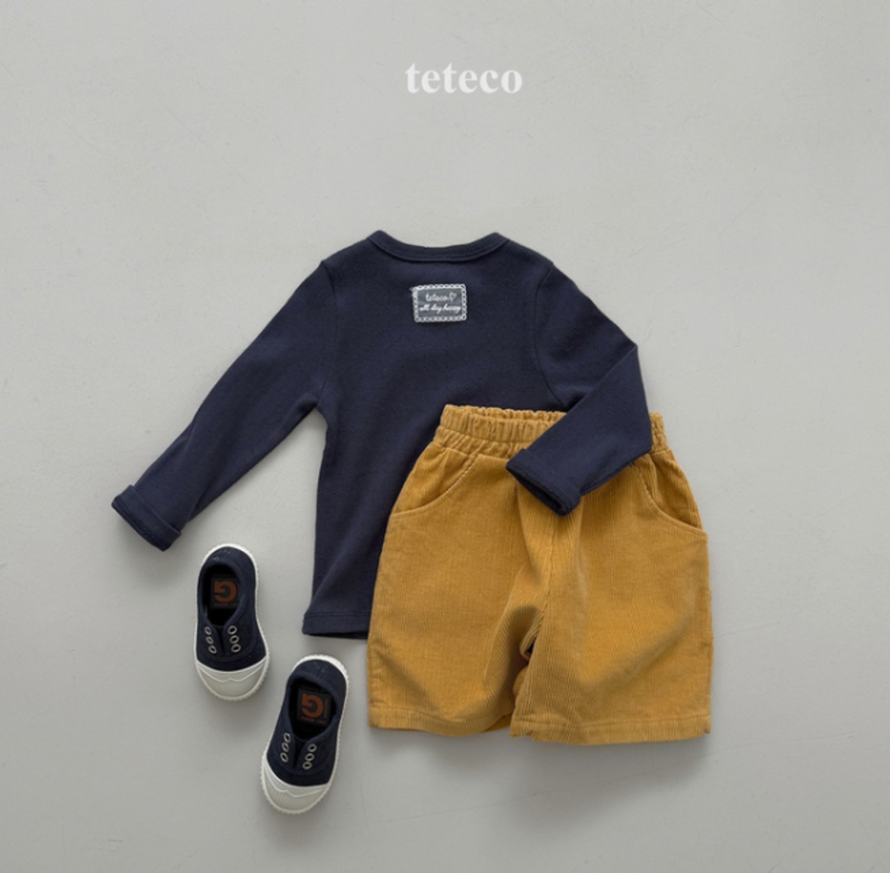 【取寄】teteco レースラベルTシャツ｜秋服｜韓国子供服｜ 26/AT