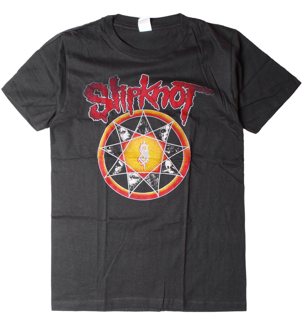 ヴィンテージ風 ロックTシャツ Slipknot スリップノット 九芒星 | Nautilus