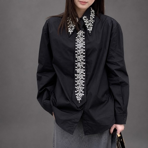 bijou tie shirt / l0285