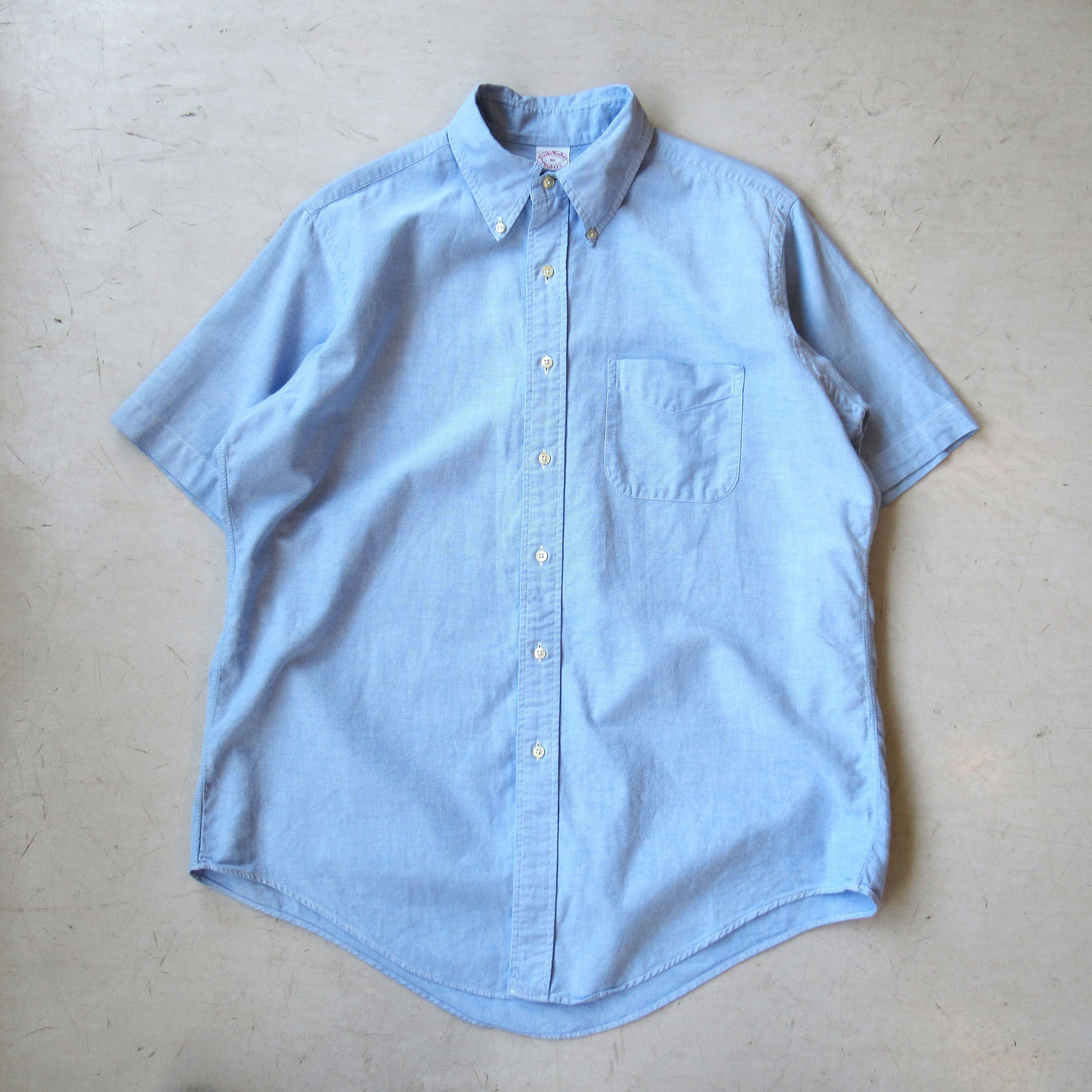 S BROOKSBROTHERS B/D OXFORD S/S SHIRT  MAKERS    drop by